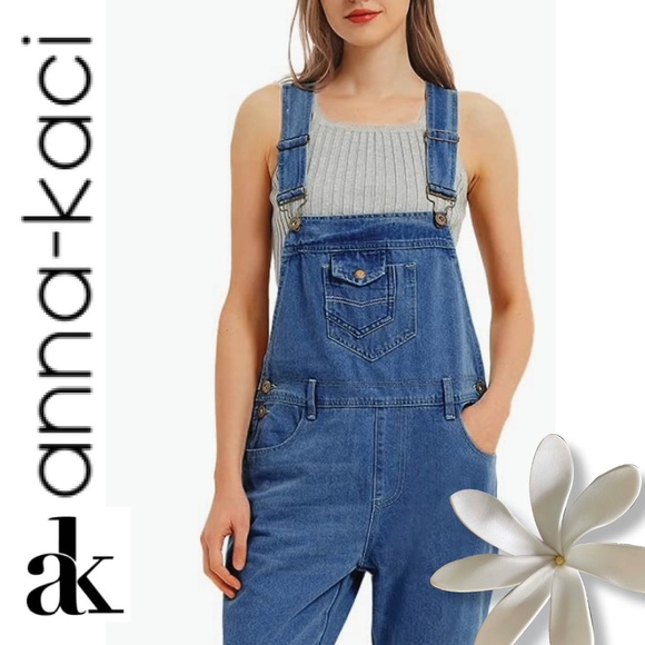 NWOT 🦋 Cotton Denim Overalls | Small - Picture 1 of 16